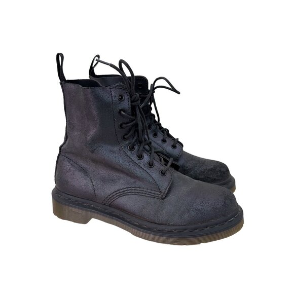 Dr Doc Martens Pascal Iridescent Lace Up Boots Shoes Womens size 8 Euro 39 - Picture 1 of 7